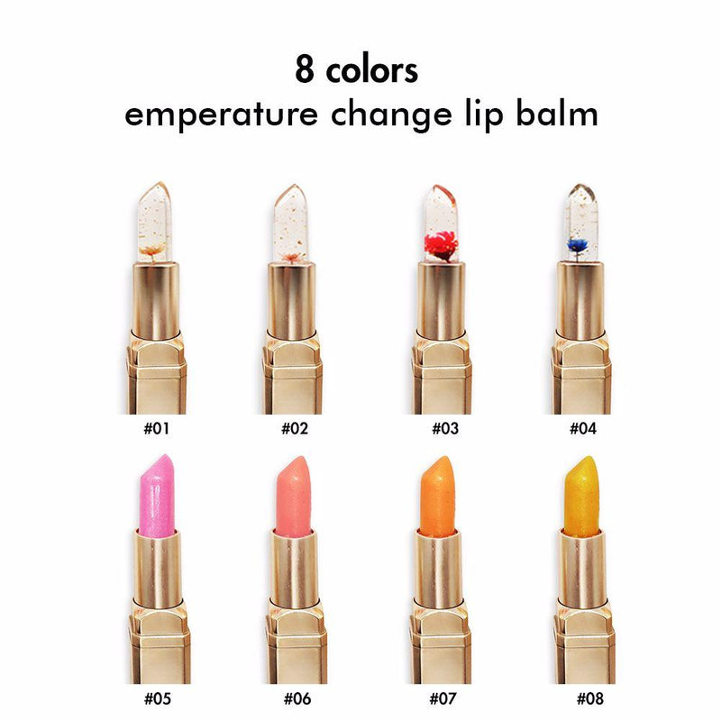 Baume à lèvres à changement de température 8 couleurs