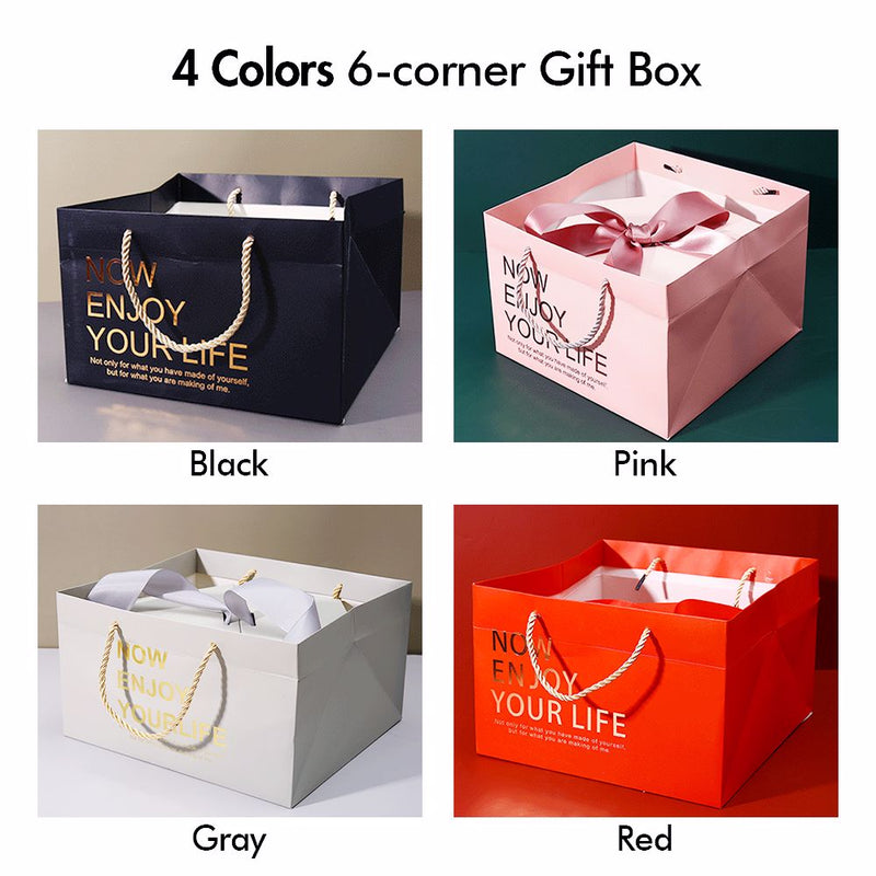 Linda caja de regalo rosa y bolsa de regalos de alta calidad al por mayor para bodas