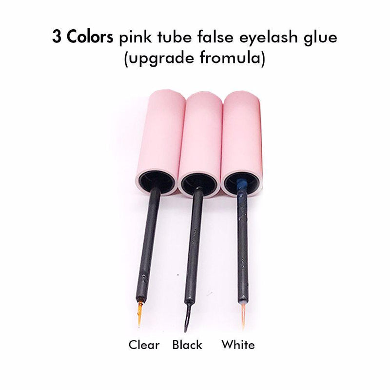 3 Color Pink Tube False Eyelash Glue (upgrade Fromula) - MSmakeupoem.com