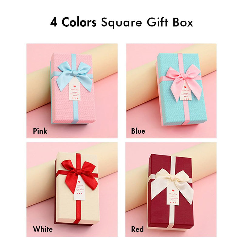 Caja de regalo cuadrada de 4 colores