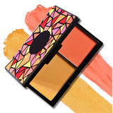 L'OEM 2 couleurs imperméabilisent les cosmétiques lisses de palette de fard à joues de marque de distributeur