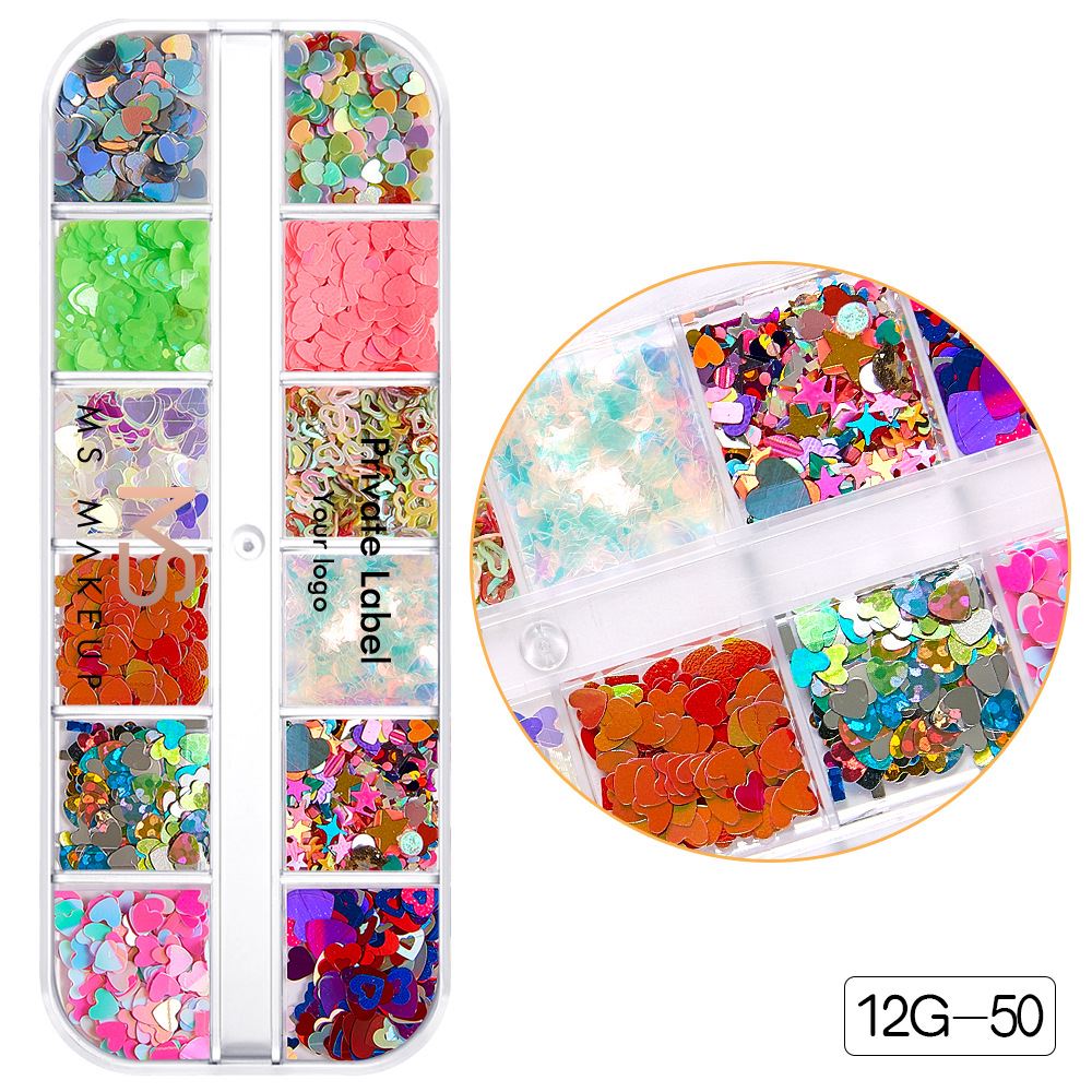 Schneeflocke Weihnachtsmann Baum Nail Art Ornament Glitter Diamant