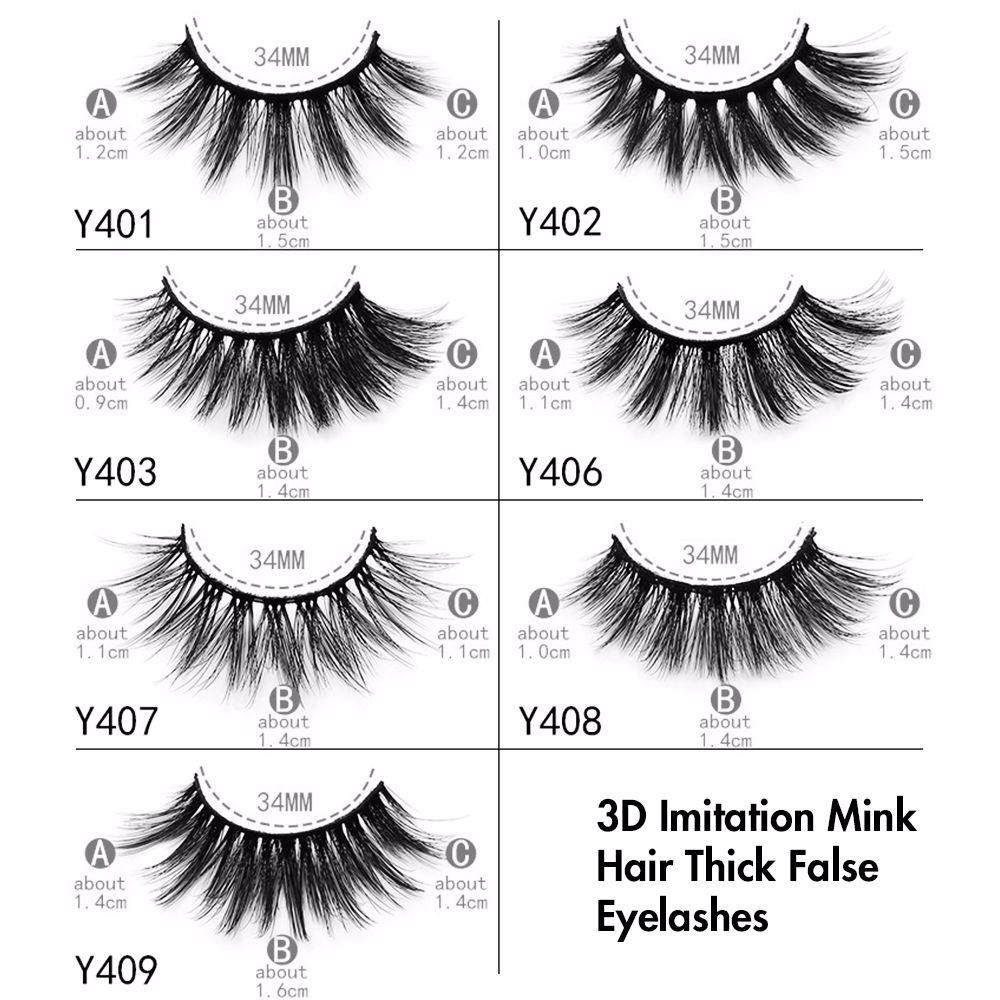 10 Pairs 3D Imitation Mink Hair Curl Thick False Eyelashes Wholesale - MSmakeupoem.com
