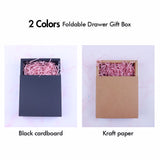 Medium Foldable Empty Gift Box Elegant Drawer Gift Packaging Kraft Box OEM