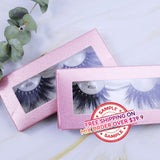 【SAMPLE】False Eyelashes 1 Pair With Square Pink Box(Mink hair)  -【Free Shipping On Mix Order Over $39.9】