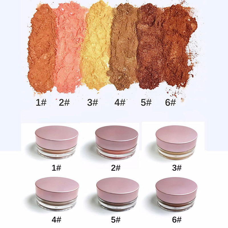 Contrôle de l'huile de surbrillance 6 couleurs et poudre libre longue durée
