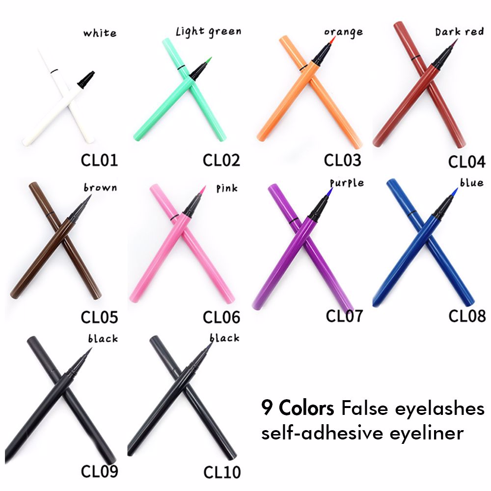 9 Colors Self-adhesive Eyeliner Private label / Eyelash Glue Vendor