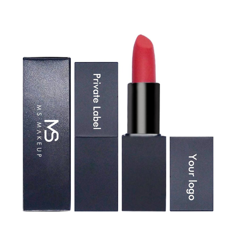 Barra de labios hidratante ligera con hebilla magnética de tubo negro de 21 colores