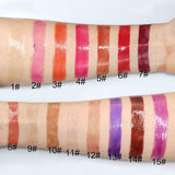 15 Colors Silver Lid  Round Tube Lip Glosses - MSmakeupoem.com