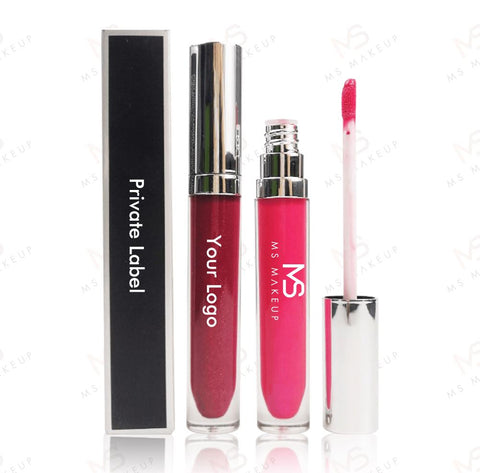 15 Colors Silver Lid  Round Tube Lip Glosses - MSmakeupoem.com
