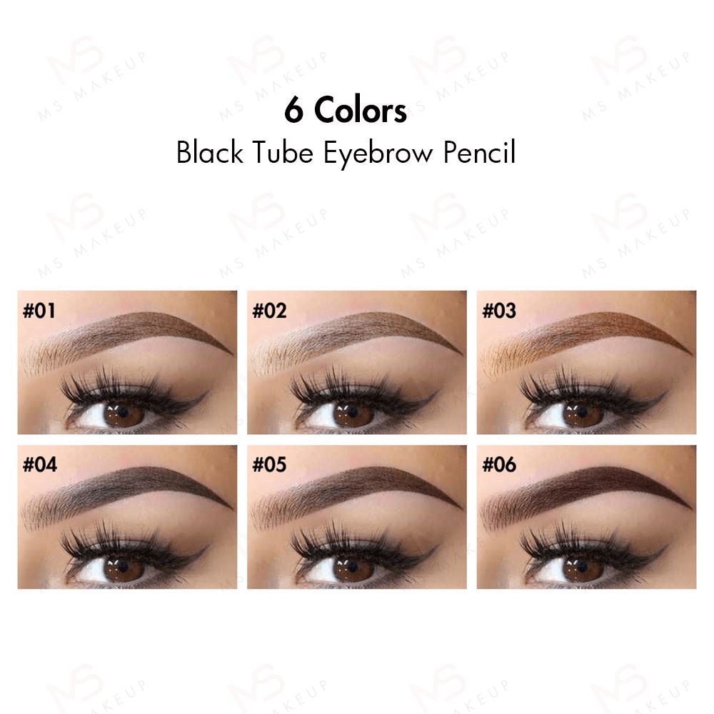 6 Colors  Black Tube Eyebrow Pencil