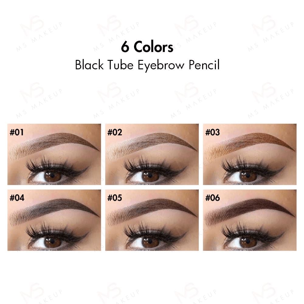 6 Colors  Black Tube Eyebrow Pencil【30PCS Free Shipping & Free Print Logo】