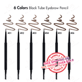 【SAMPLE】6 Colors  Black Tube Eyebrow Pencil -【Free Shipping On Mix Order Over $39.9】