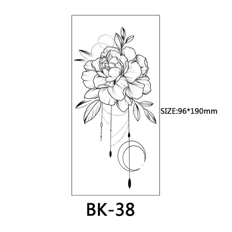 40 Kinds of Sketch Flower Tattoo Stickers
