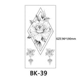 40 Kinds of Sketch Flower Tattoo Stickers