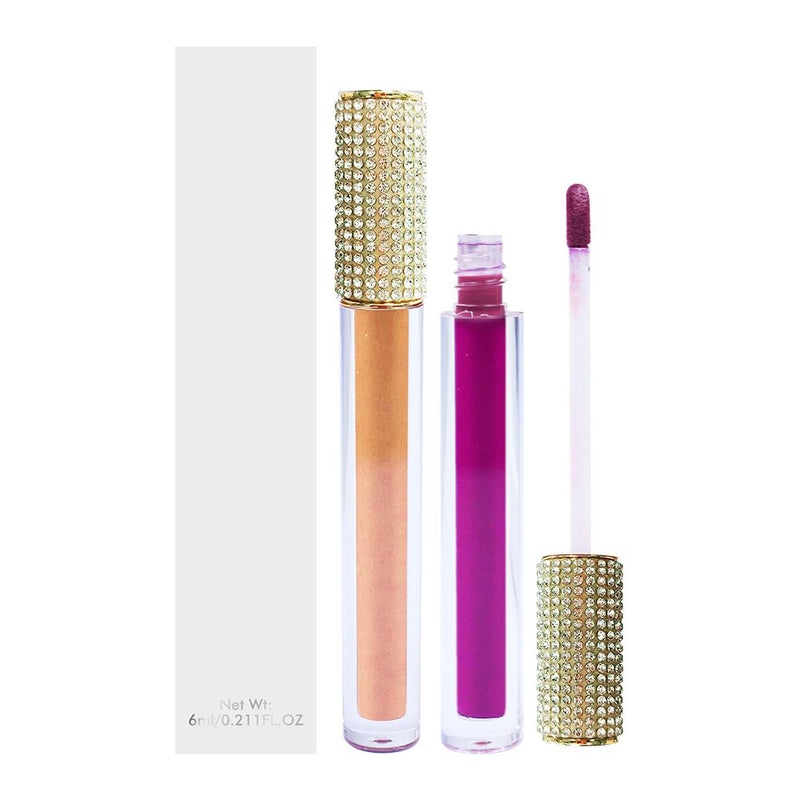 39 colores Cubierta de oro mate antiadherente mitad con lápiz labial líquido de diamante (#31-#39)
