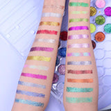 Paleta de sombras de ojos con purpurina dorada de 24 colores