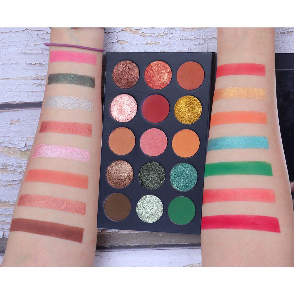 Paleta de sombras de ojos negras más vendidas de 15 colores