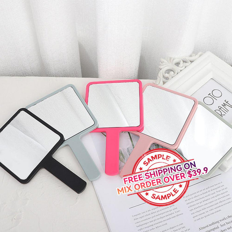 【MUESTRA】Espejo de maquillaje de mano cuadrado de 6 colores -【Envío gratis en pedidos mixtos superiores a $39.9】