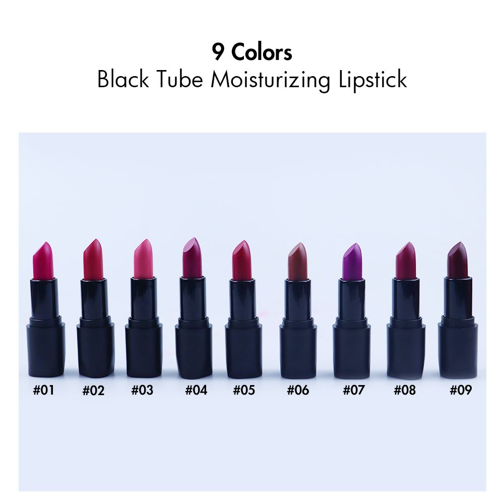 9 Color Black Tube Moisturizing Lipstick