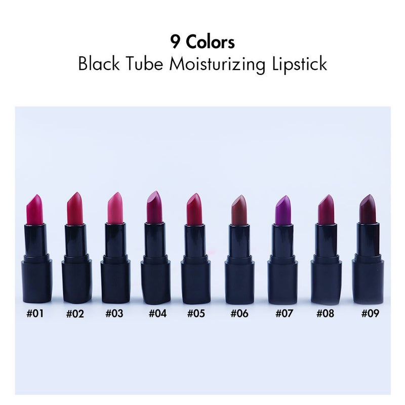 9 Color Black Tube Moisturizing Lipstick