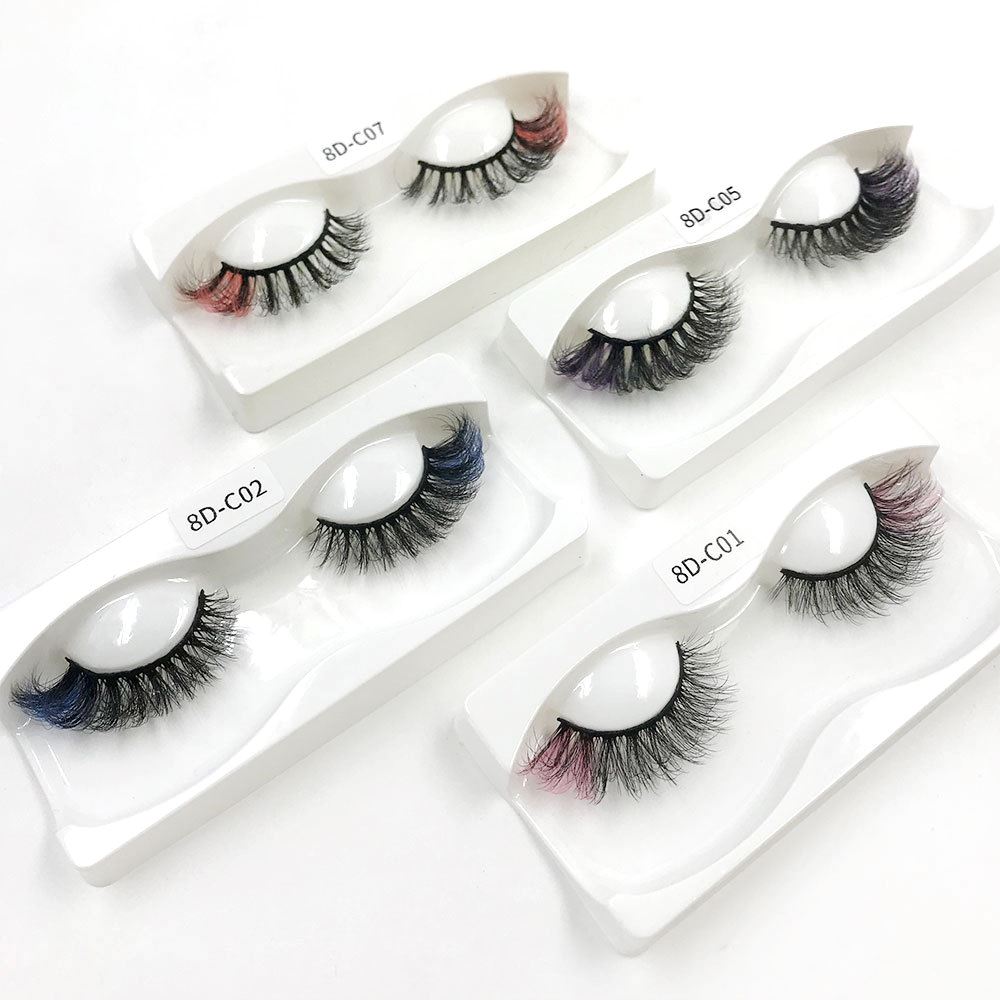 Colorful Imitation Mink Hair 18mm Fried Hair False Eyelashes