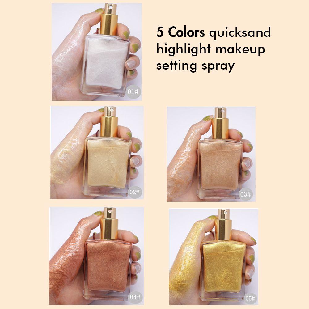 5 Colors Quicksand Highlight Makeup Setting Spray Private Label