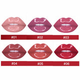 6 Colors Pink Lid Mirror Lip Gloss