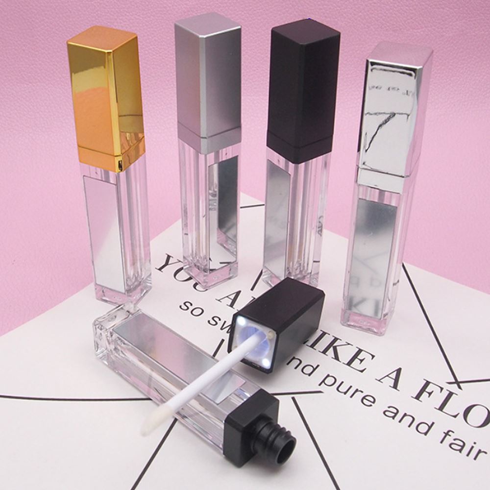 DIY Lip gloss/liquid lipstick tube with mirror and LED light
