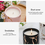 Vela perfumada de cerámica dorada de mármol de 4 colores