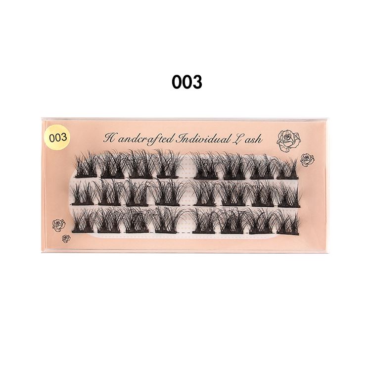 Segmented single-cluster false eyelashes naturally thick