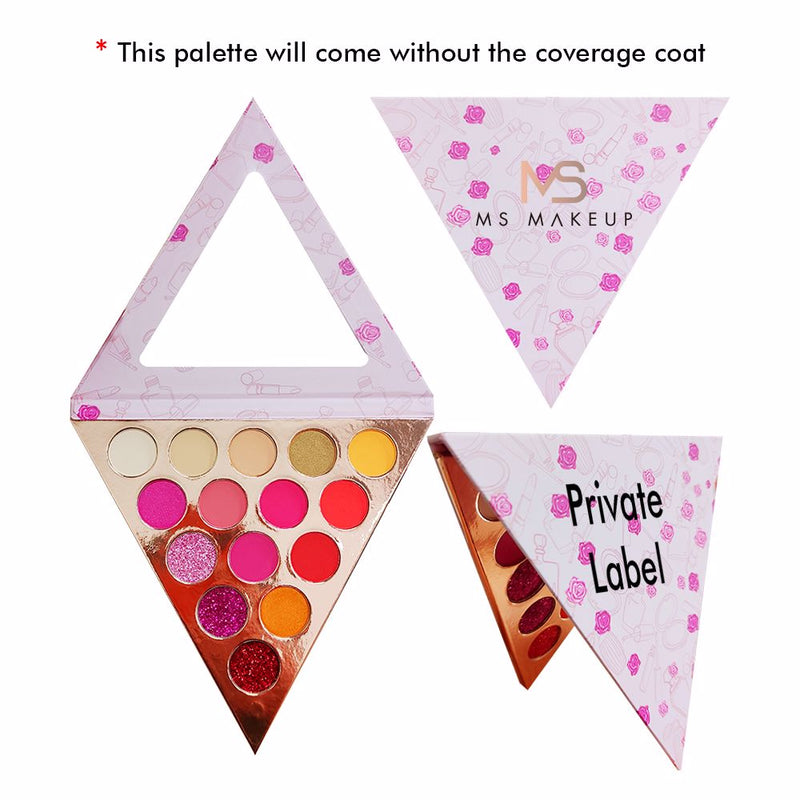 15 Colors Triangle Blush Eyeshadow Palette - MSmakeupoem.com