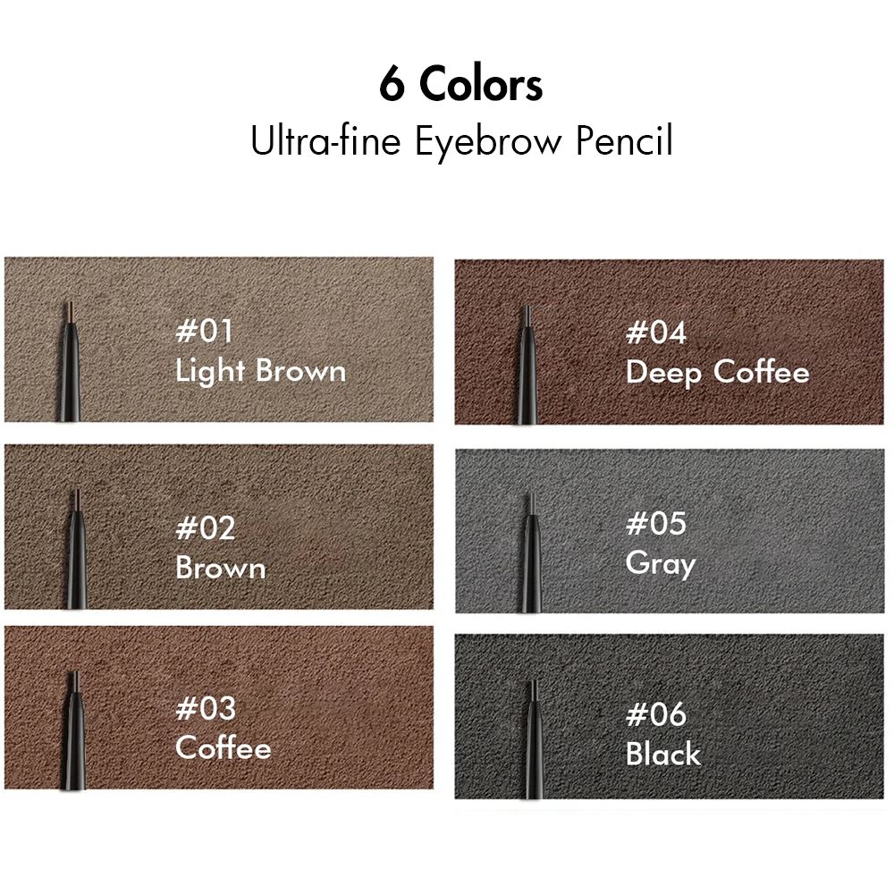 6 colors ultra-fine eyebrow pencil