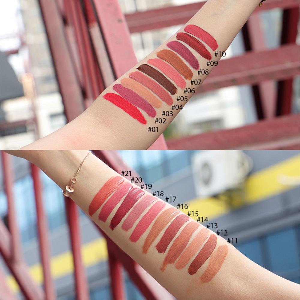 21 colors liquid lipstick with large brush head