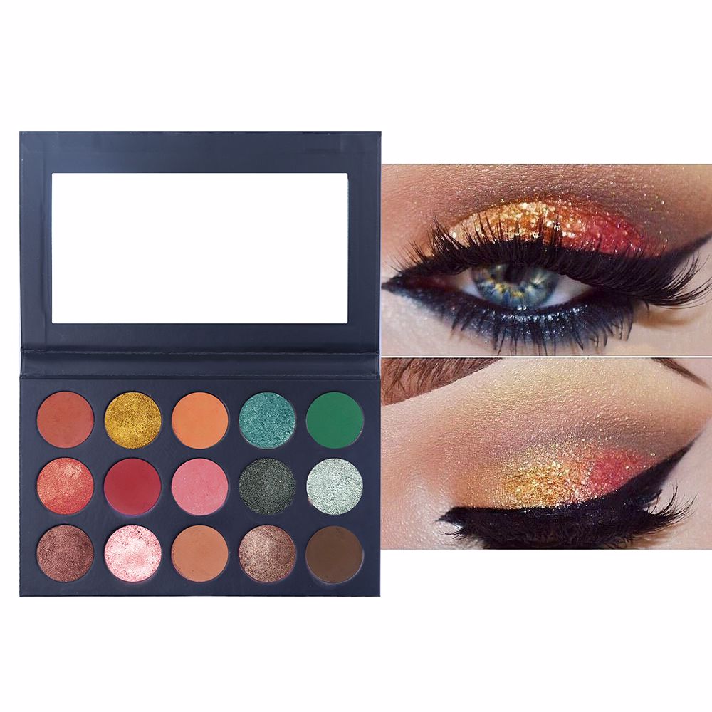 Paleta de sombras de ojos negras más vendidas de 15 colores