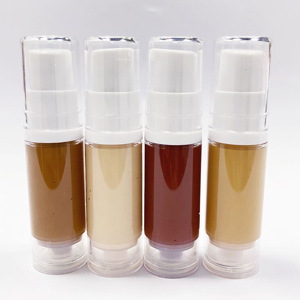 【Livraison gratuite】 Ensemble d'échantillons de 20 pièces Ensemble complet de fond de teint liquide crémeux et de poudre compacte pressée