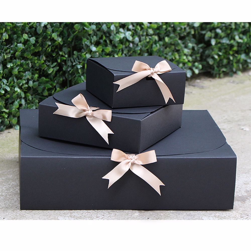 Caja de regalo plegable de 4 colores con bolsa de mano (mediana)