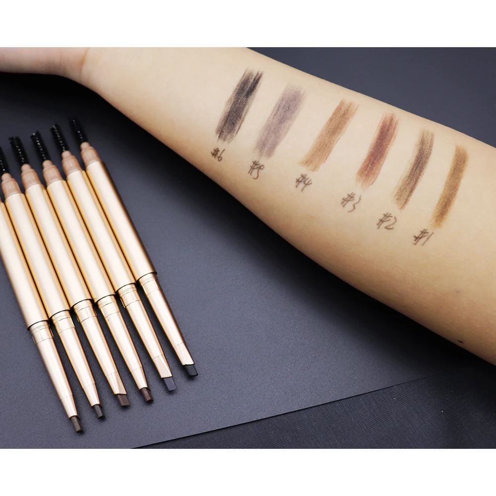 6 Colors  Gold Tube Eyebrow Pencil