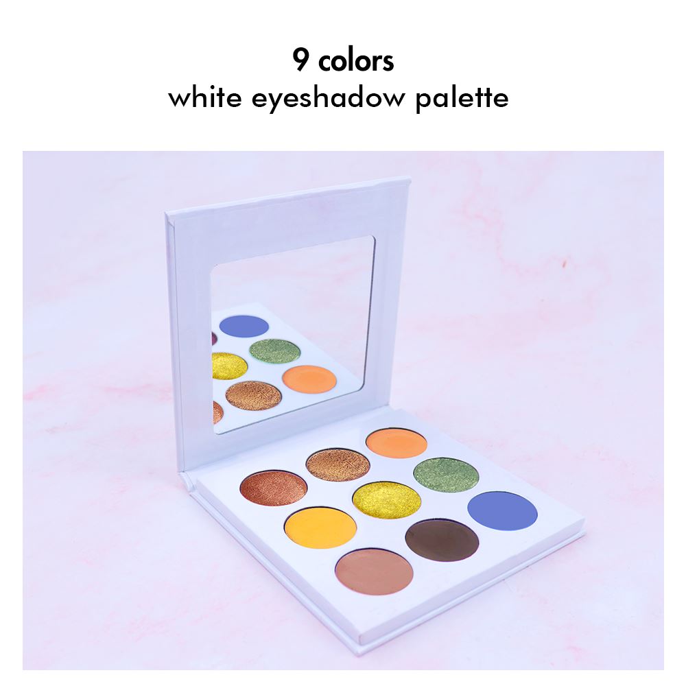 New white color nine-hole eyeshadow palette