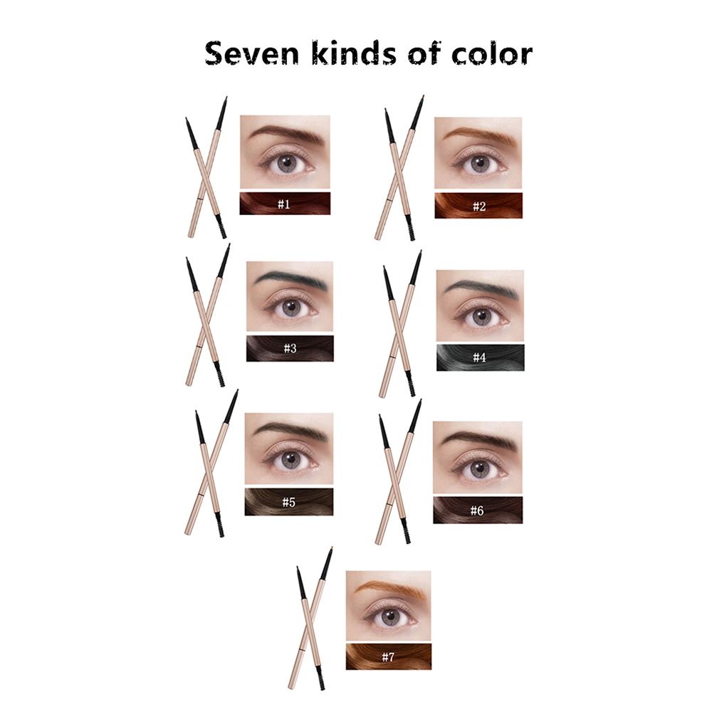 7 colors double-ended golden eyebrow pencil