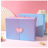 Caja de regalo plegable de 4 colores con bolsa de mano (mediana)