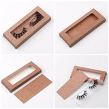 1 Pair 3d Imitation Mink Hair False Eyelashes with Square Black Box - MSmakeupoem.com