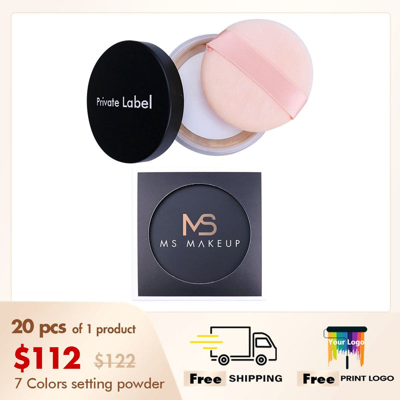 Polvo fijador de tapas negro de 7 colores con cajas negras 【20PCS Envío gratis y logotipo de impresión gratis】