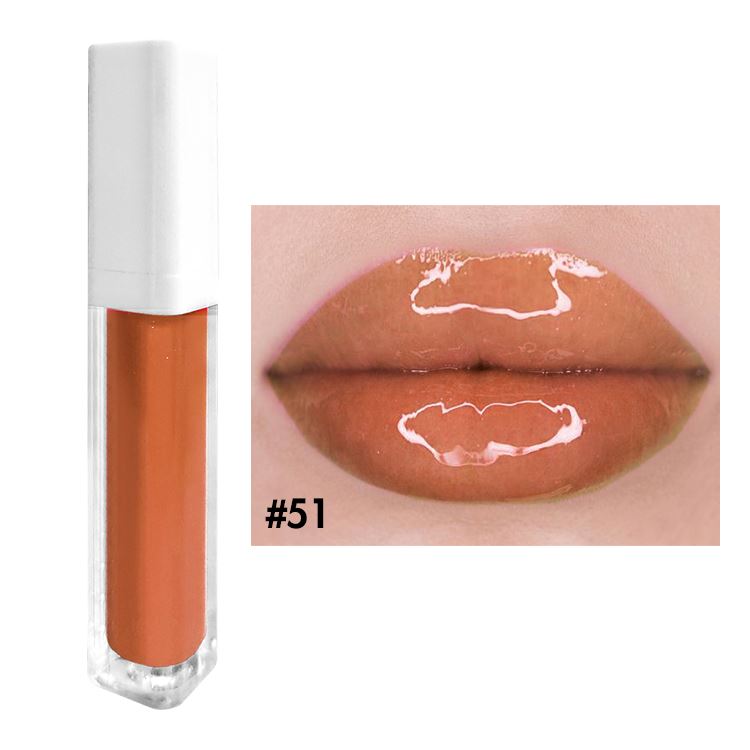 52 colors white square tube moisturizing lip gloss(#27-#52)