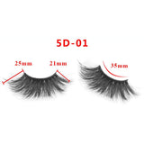 25mm 5D Cross Thick Mink Hair False Eyelashes #1-#33
