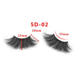 25mm 5D Cross Thick Mink Hair False Eyelashes #1-#33