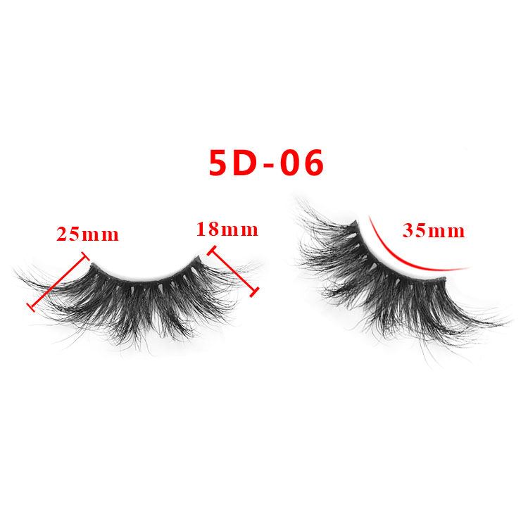 25mm 5D Cross Thick Mink Hair False Eyelashes #1-#33