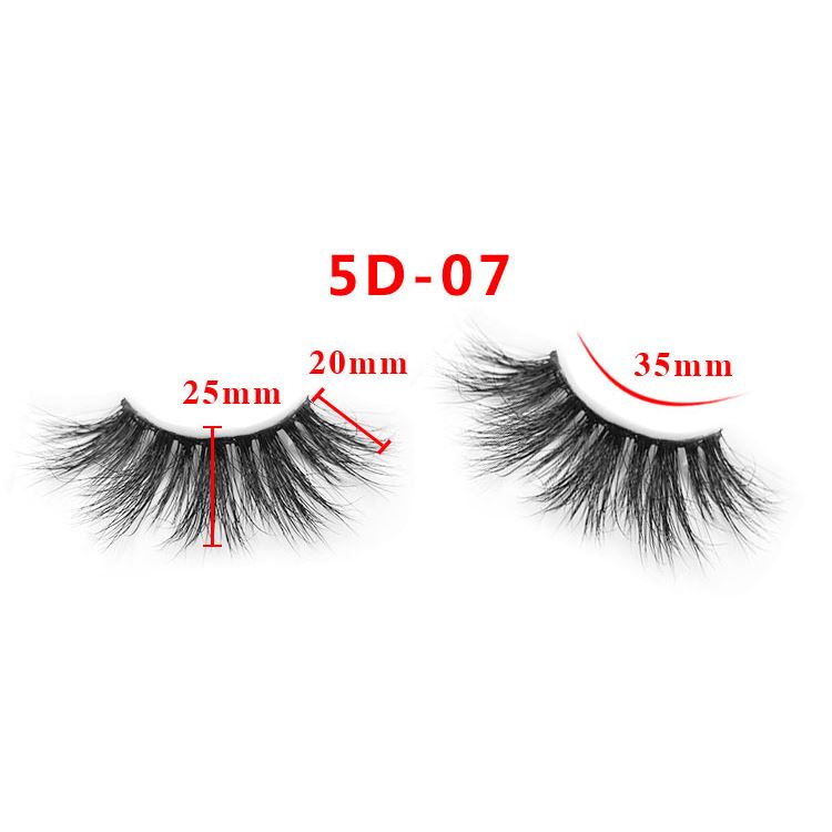 25mm 5D Cross Thick Mink Hair False Eyelashes #1-#33