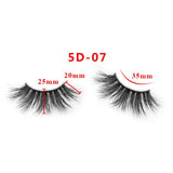 25mm 5D Cross Thick Mink Hair False Eyelashes #1-#33