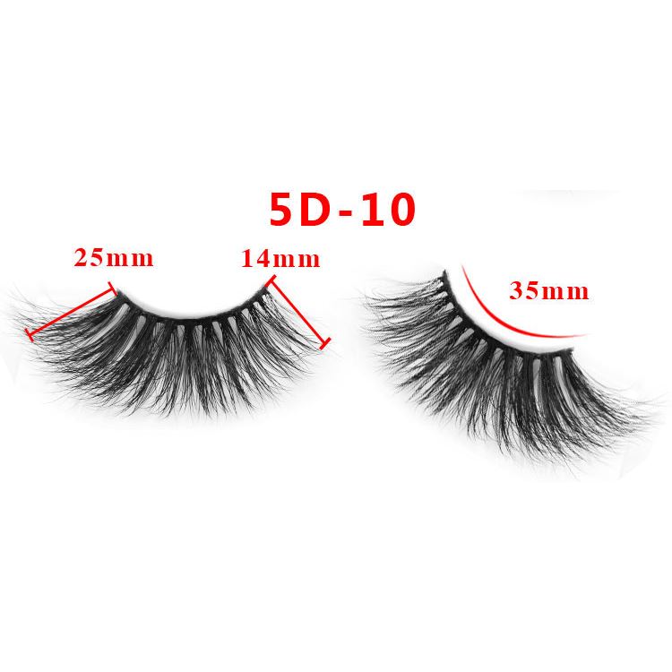 25mm 5D Cross Thick Mink Hair False Eyelashes #1-#33